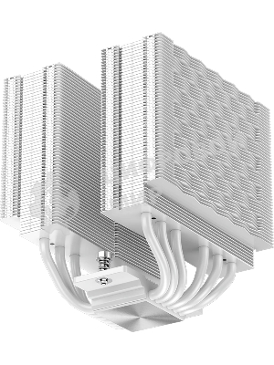 Кулер для процессора PCCooler RZ620 WH (260W, 4-pin PWM, 158мм, Al/Cu, 6x6мм, 2x120мм, 86.73CFM, 32dBA, 1800RPM, S: 1851/1700/1200/115X, AM5/AM4, белый)
