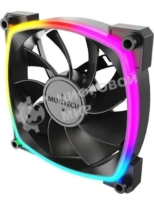 Вентилятор для корпуса Montech RX120 Reverse ARGb 120х120x25 черный 4-pin 27дБ (RX120 PWM BLACK) Ret