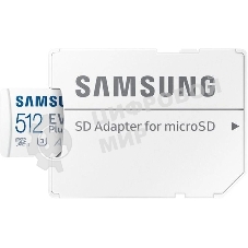 Флеш карта microSDXC 512Gb Samsung MB-MC512SA/EU EVO Plus + adapter
