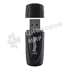 Флешка USB SmartBuy Scout black (SB128Gb2SCK), 128Gb, USB 2.0, R/W 30/15, черный