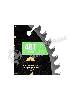 Пильный диск по дереву Denzel ф190 х 30 мм, 48 зубьев