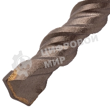 Бур по бетону Denzel двойная спираль, Cobalt W-tip, 18x310 мм, SDS PLUS