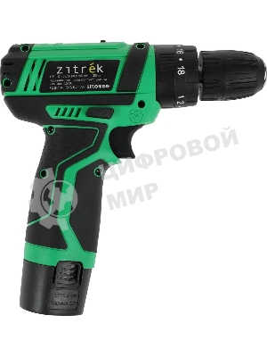 Дрель-шуруповерт Zitrek Crusher 063-4054, 12 В, 1,4 Ач, 30 Нм, щеточный, ударный