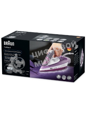 Утюг паровой Braun SI5037VI фиолетовый, 2700 Вт, 50 г/мин, 200 г/мин, 300 мл