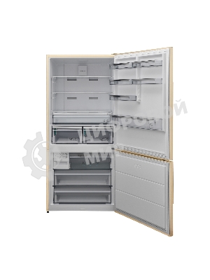 Холодильник Sharp SJ-653GHXJ52R бежевый двухкамерный 400/164 л морозилка снизу, No Frost