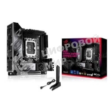 Материнская плата ASUS ROG STRIX Z890-I GAMING WIFI, LGA 1851, Intel Z890, 2xDDR5, 2xSATA, 2xM.2, 1xPCIe 5.0 x16, 1xHDMI, 2xUSB-C Thunderbolt 4, 1xUSB-C 20Gbps, 3xUSB-A 10Gbps, 1xUSB-A 5Gbps, 2xUSB-A 2.0, 1x 2.5Gb LAN, Mini-ITX