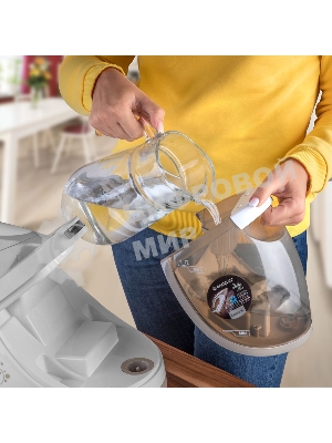 Парогенератор электрический Endever Delta-400, белый/бежевый, мощность 2600 Вт, пост. подача пара 140 г/мин, макс. паровой удар до 400 г/мин