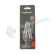 Сверло PATRIOT EXPERT по металлу ступенчатое 4-20 мм, Р6М5, упаковка блистер