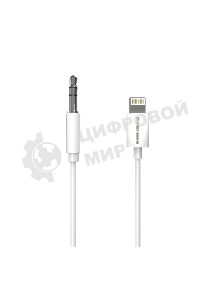 Кабель аудио MORE CHOICE (4610196409820) UK28i AUX 3.5мм Lightning 8-pin 1м, белый