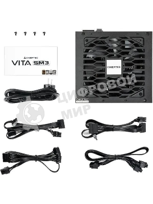 Блок питания Chieftec Vita SM3 BPX-750-C (ATX 3.1, 750W, 80 PLUS BRONZE, Active PFC, 120мм fan, Semi-modular Cable Management) Retail