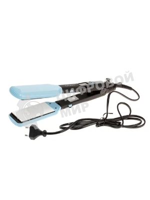 Выпрямитель для волос Galaxy GL 4505 черный/голубой, 27,5/57 мм, 200 °C, 1 режим