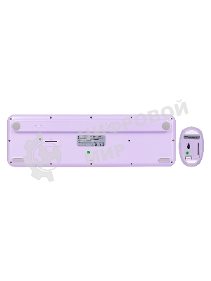 Комплект клавиатура+мышь Smartbuy Cute Bunny беспроводной, USB, 1000 DPI, сиреневый/белый