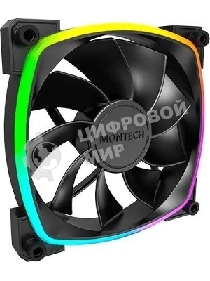 Вентилятор для корпуса Montech RX120 Reverse ARGb 120х120x25 черный 4-pin 27дБ (RX120 PWM BLACK) Ret