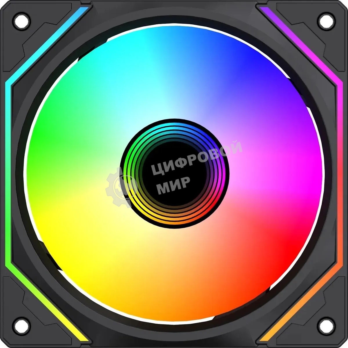 Вентилятор для корпуса Bloody BD-CF120ARGB5 LCD ARGB черный, 120 мм, 1600 об/мин, 26 дБ, 4 pin