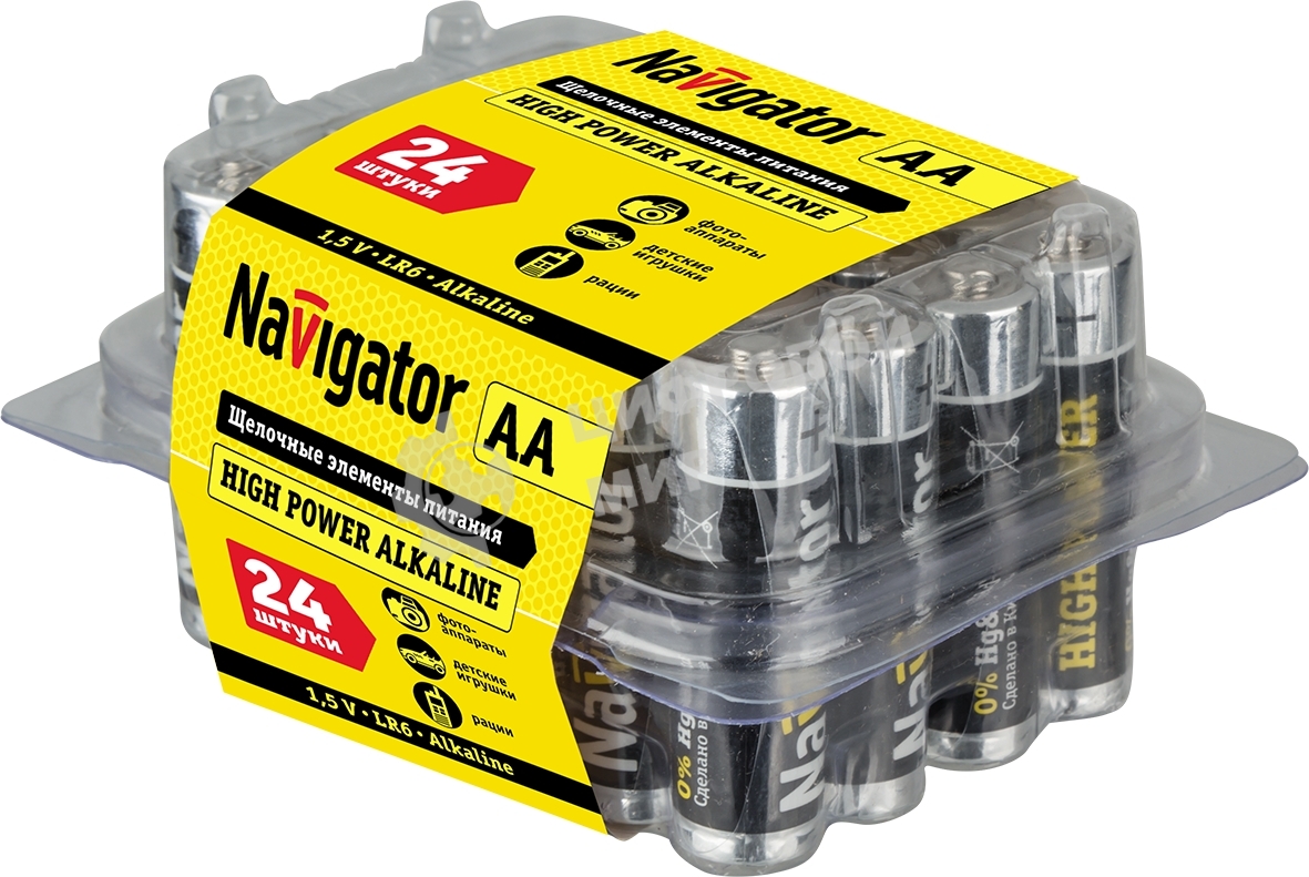 Элемент питания алкалиновый Navigator AA/LR6 NBT-NE-LR6-BOX24 (уп.24шт)