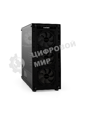 Компьютерный корпус Miditower ExeGate i3 BASE-EVO800 (ATX, БП EVO800RGb с вент. 12 см, с окном, 1хUSB+1хUSB 3.0, аудио, 4 вент. 12см с RGb подсветкой)