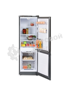 Холодильник Бирюса W418 графит двухкамерный 125/55л морозилка снизу