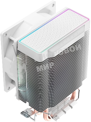 Кулер для процессора Ocypus Gamma A20 WH ARGB, 92mm FARGB FAN, Top FARGB Panel, 2 HEAT PIPES, 3-PIN, 1900 RPM, 21DBA, HYDRO BEARING, LGA115X/1200/1700/18XX, AM4/AM5