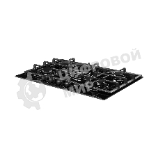 Газовая варочная поверхность Kuppersberg, закаленное стекло, ширина 70 см, 5 газовых конфорок, WOK конфорка(3,8 кВт), автоподжиг, газ-контроль, чугунные решетки, цвет чёрный