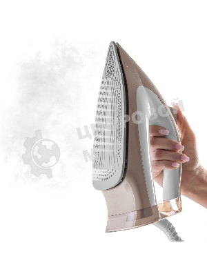 Парогенератор электрический Endever Delta-400, белый/бежевый, мощность 2600 Вт, пост. подача пара 140 г/мин, макс. паровой удар до 400 г/мин