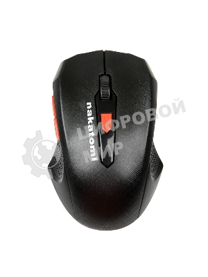 Мышь беспроводная Nakatomi MRON-07U черный, 1600 dpi, радиоканал, USB, кнопки - 5