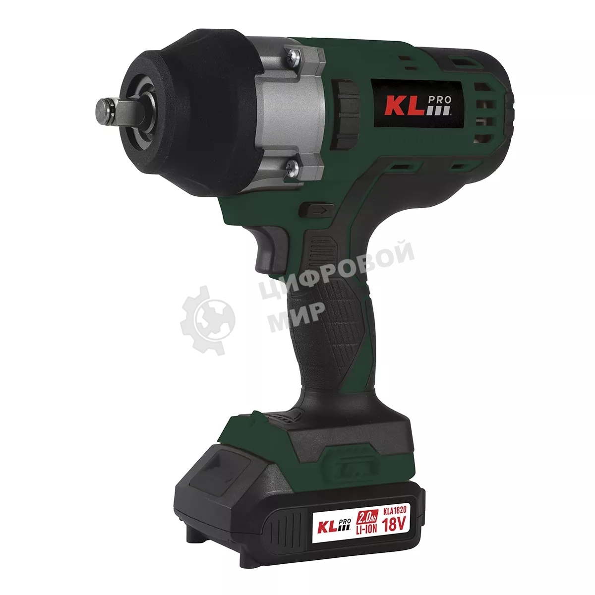 Профессиональный бесщеточный гайковерт аккумуляторный KLPRO KLSS18BHX-20 (18В, Li-ion-2шт, 2.0А·ч, 800Нм, 2 скорости, подсветка,З/У,в кейсе)