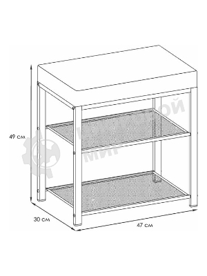 Банкетка ЗМИ Торонто 13S каркас графит, сиденье серый БТ13СГрС