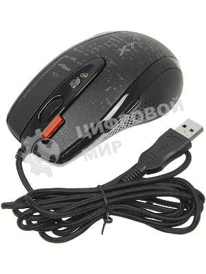Мышь проводная A4Tech F5 черный, 3000 dpi, USB, кнопки - 7