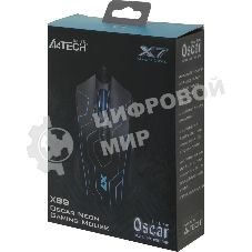 Мышь проводная A4Tech X89 Maze черный, 2400 dpi, USB, кнопки - 8