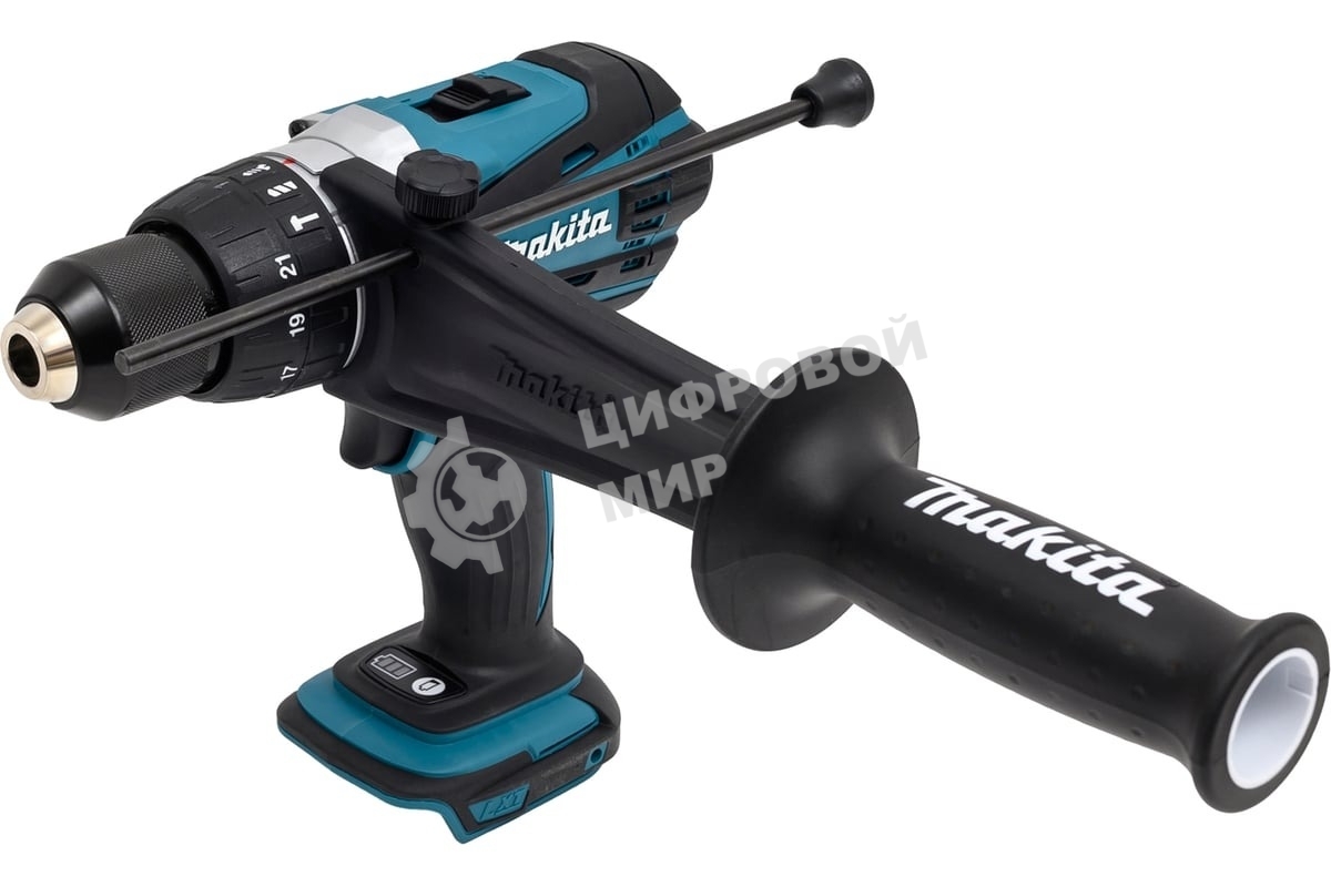 Дрель-шуруповерт Makita DHP458Z, 18 В, 0 Ач, 91 Нм, щеточный, ударный
