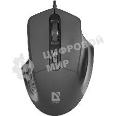 Мышь проводная Defender Datum MB-347 черный, 1600 dpi, USB, кнопки - 4