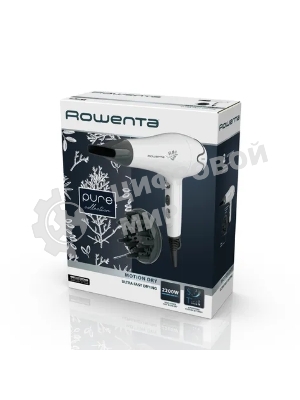 Фен Rowenta Pure Collection Motion Dry CV5708F0 белый/серый, 2200 Вт