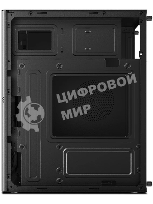 Компьютерный корпус CBR mATX Minitower V865, без БП, 1хUSB 3.0, 2хUSB 2.0, HD Audio+Mic, Digital Screen, черный