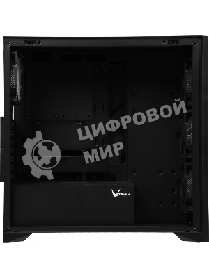Корпус Formula V Line TimberLine T0 Black, ATX, wood+plastic front, TYPE-C*1, USB3.0*2, FRONT 3x120мм FRGB, REAR 1x120мм FRGB