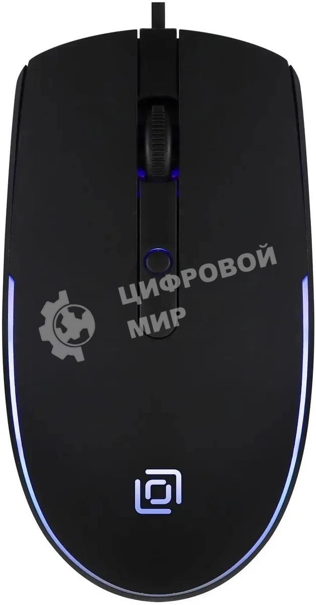 Мышь проводная Oklick 100M черный, 1600 dpi, USB, кнопки - 4