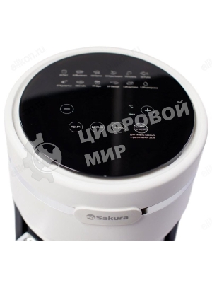 Аэрогриль Sakura SA-7682W черный, 1200 Вт, 3 л, сенсор, 12 программ