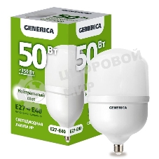 Лампа светодиодная GENERICA LL-HP-50-230-40-E27-E40-G HP 50Вт 4000К E27-E40 230В