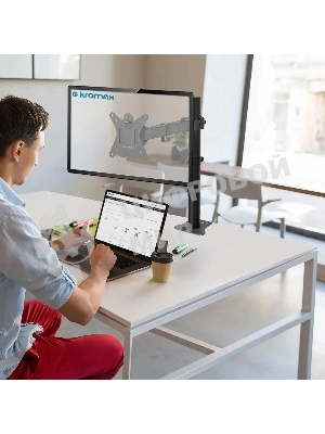 Кронштейн для монитора Kromax CASPER-506 черный 4 шт/уп. 10