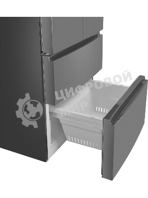 Холодильник Maunfeld MFF180NFSE01 нержавеющая сталь трехкамерный 224/113л морозилка снизу, No Frost