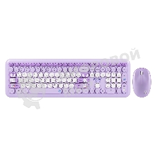 Комплект клавиатура+мышь Smartbuy Cute Bunny беспроводной, USB, 1000 DPI, сиреневый/белый