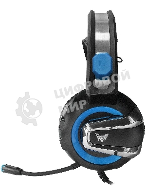 Гарнитура Crown CMGH-3101 чёрный/синий, проводная, подсветка