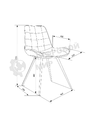 Стул для дома Бюрократ CH-K2_4 комплект 4 шт св. серый Holland 09 металл черный на ножках