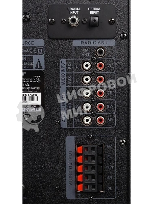 Аудиоколонки SVEN HT-210, черный, акустическая система 5.1, мощность (RMS):50Вт+5x15Вт, Bluetooth, Optical, Coaxial, FM-тюнер, USB/SD, дисплей, ПДУ