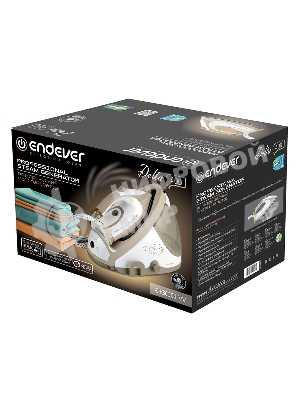 Парогенератор электрический Endever Delta-400, белый/бежевый, мощность 2600 Вт, пост. подача пара 140 г/мин, макс. паровой удар до 400 г/мин