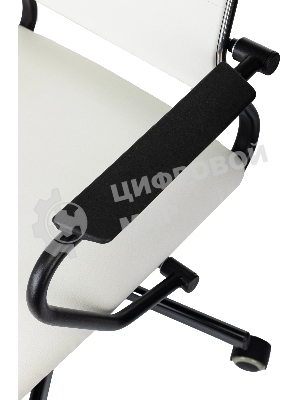 Кресло руководителя Бюрократ CH BALANCE белый экокожа крестов. металл черный