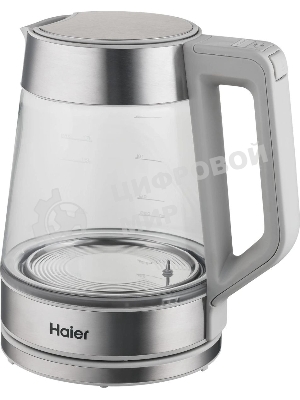 Чайник электрический Haier HK-501 1.7л. 2400Вт серый корпус: стекло/пластик (TD0036930RU)