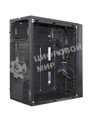 Компьютерный корпус Minitower ExeGate mEVO-9302-NPX450 (mATX, БП 450NPX с вент. 12см, 2хUSB+1хUSB 3.0, HD аудио, черный, с RGb подсветкой)