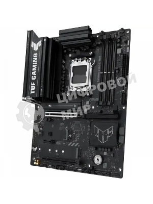 Материнская плата ASUS TUF Gaming B850-E WiFi, AM5, AMD B850, 4xDDR5, 4xSATA, 3xM.2, 1xPCIe 5.0 x16, 1xPCIe 4.0 x16, 1xPCIe x1, 1xDP, 1xHDMI, 2xUSB-C (1x10Gbps, 1x20Gbps), 3xUSB-A 5Gbps, 3xUSB-A 2.0, 1x2.5Gb LAN, Wi-Fi 6E, Bluetooth 5.3, 3x3.5 мм, 7.1, ATX