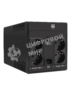 Источник бесперебойного питания ExeGate EP285490RUS SpecialPro UNB-1200.LED.AVR.EURO.RJ.USB 1200VA/750W, LED, AVR, 4 евророзетки, RJ45/11, USB, черный