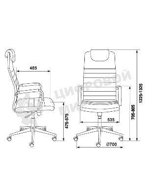 Кресло Бюрократ Chair Brt KB-9N/ECO/BLACK черный, экокожа